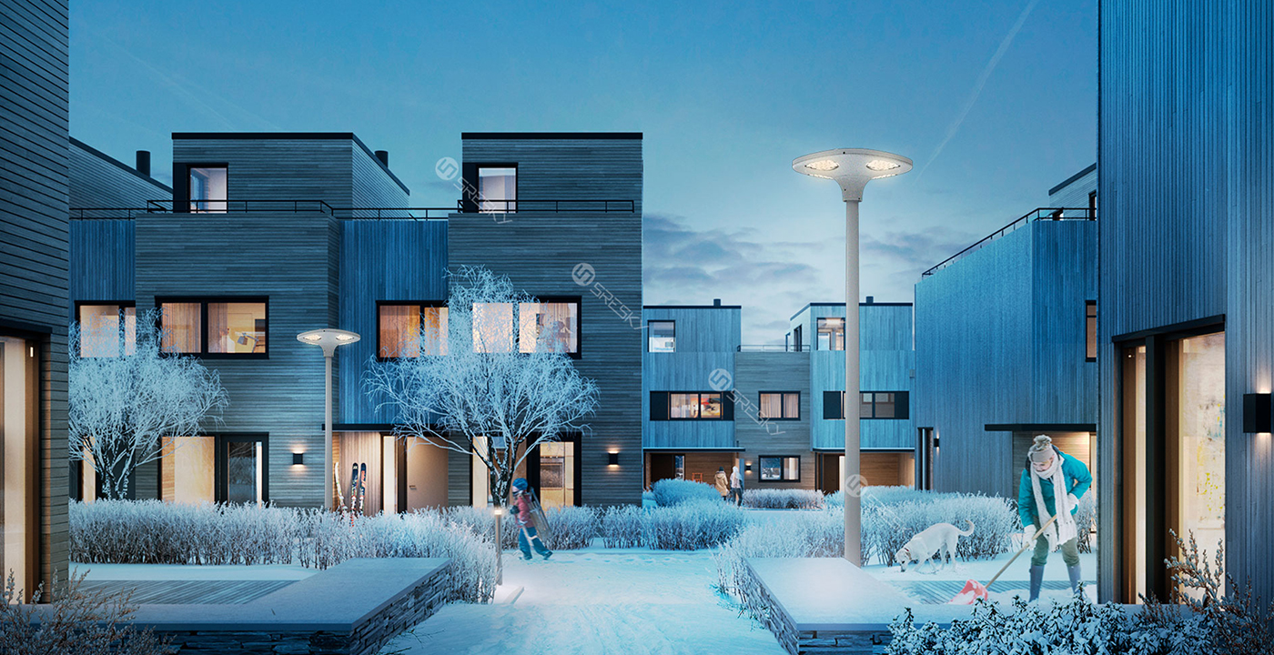 太阳能广场灯SLL-09高纬度地区安装