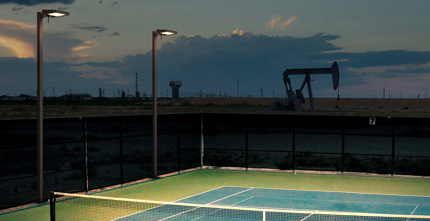 太阳能景观灯网球场安装