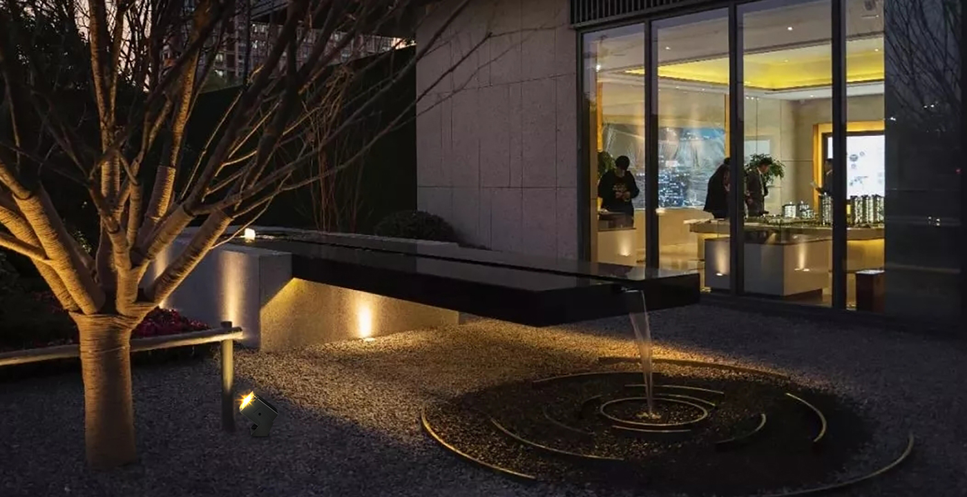 智能照明太阳能射灯ASL-01安装场景