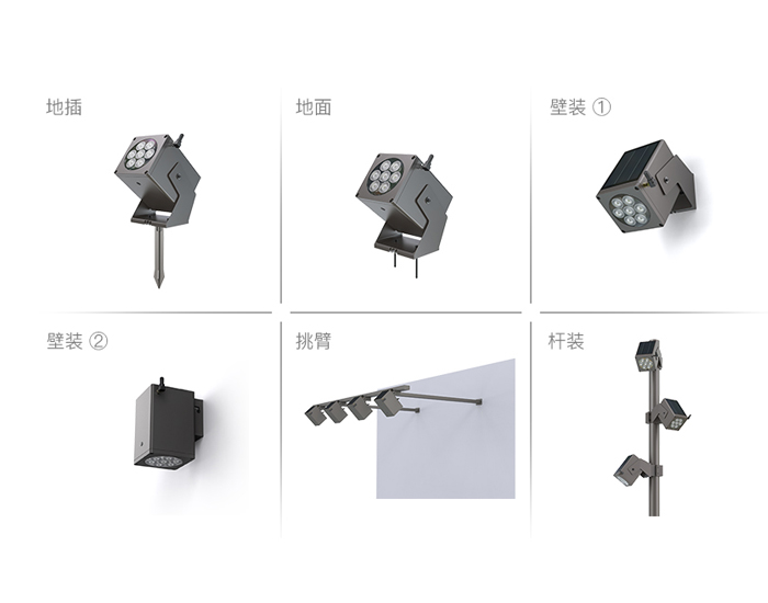 智慧型太阳能射灯安装方式多样化