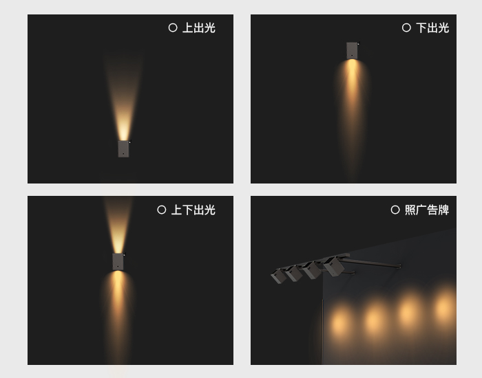 一盏灯，不同出光方式