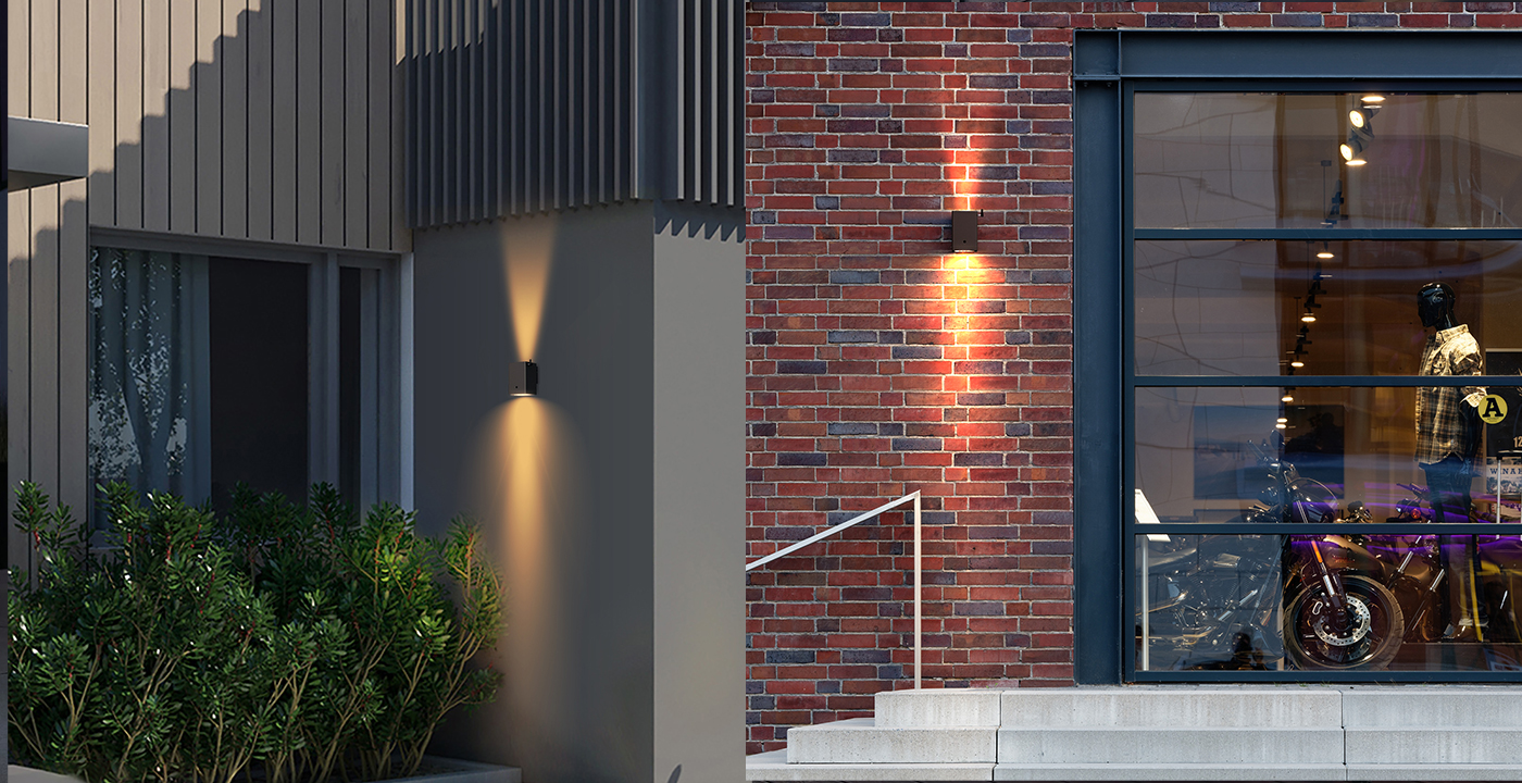 AUL-01智能太阳能壁灯商业中心安装