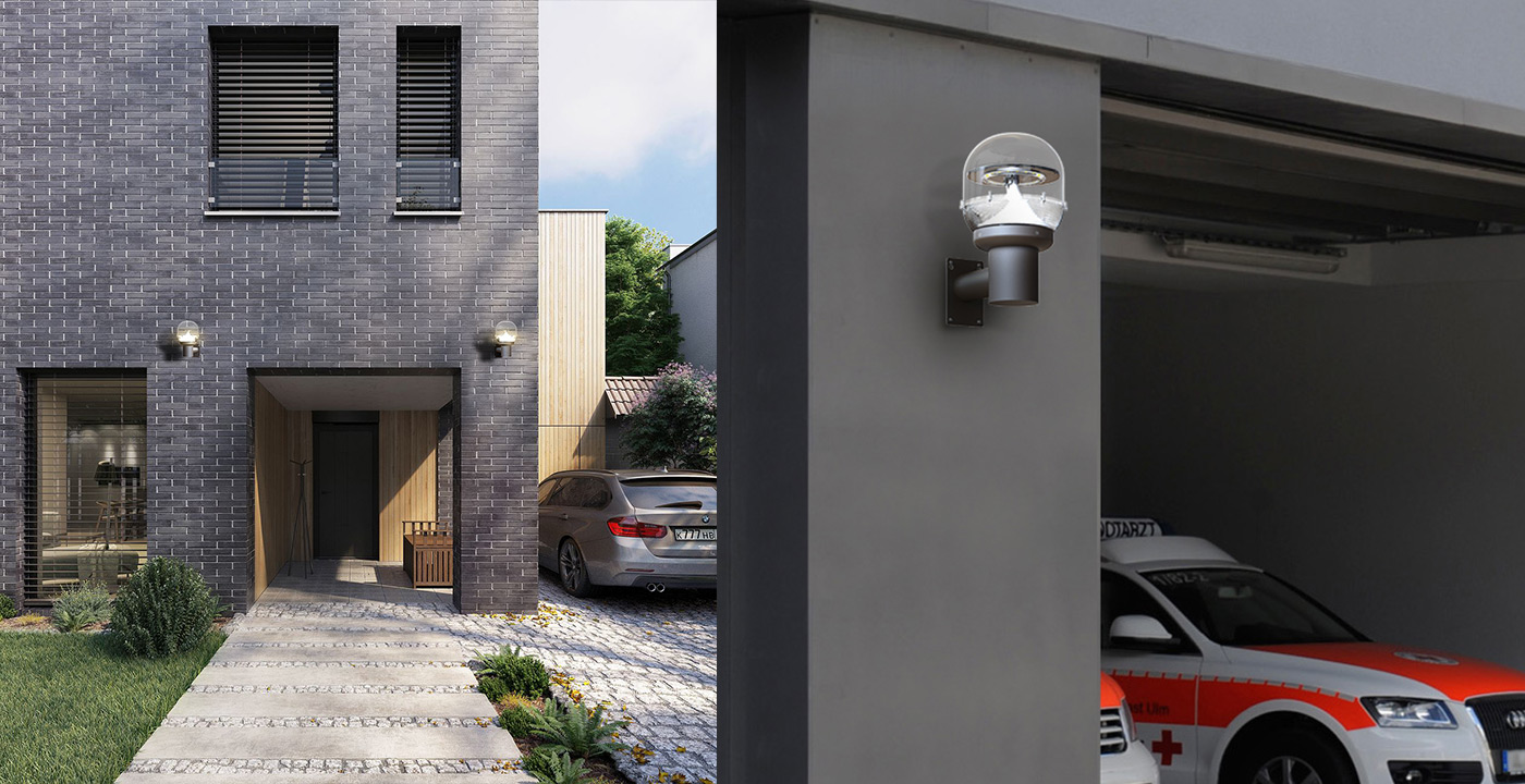 AWM-01智慧型太阳能壁灯车库安装