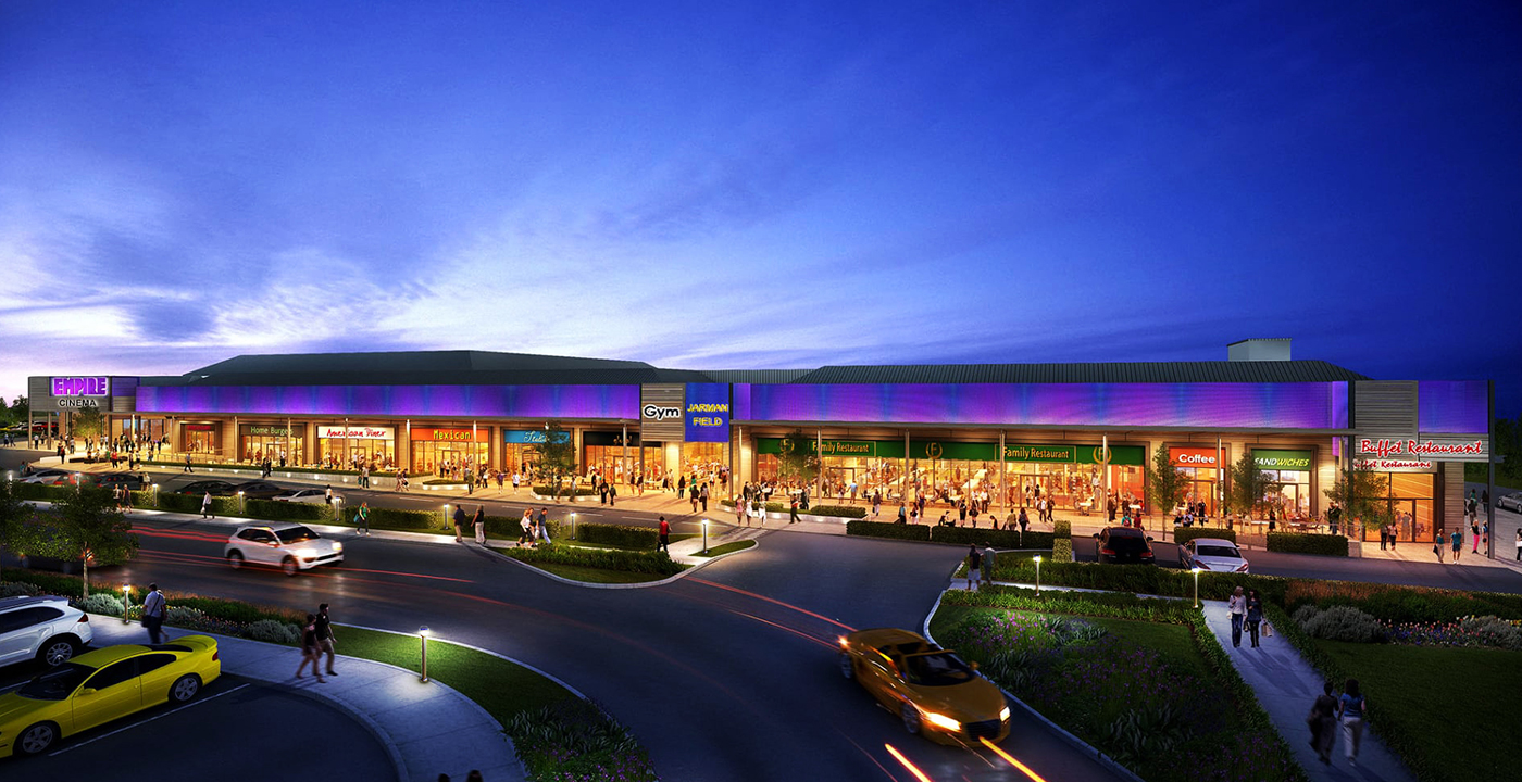 商业办公区域户外景观照明设计