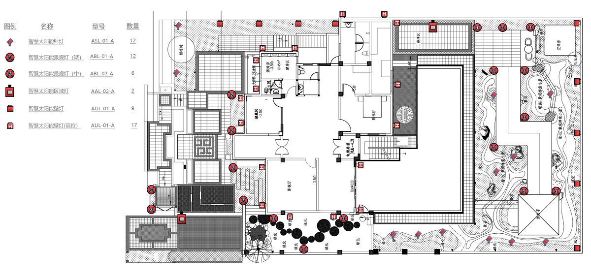 别墅景观照明设计1_alt