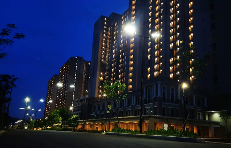 太阳能路灯安装效果