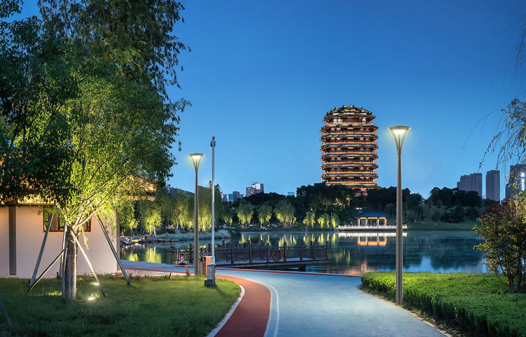 园路照明设计是构成园区流畅主题的主要部分