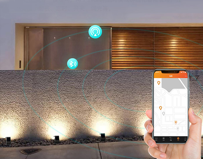 智慧型太阳能射灯