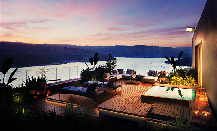 这些照明设计一般使用柱灯或是墙角壁灯