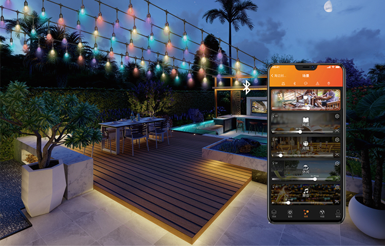 用智能照明系统对灯具调节亮度