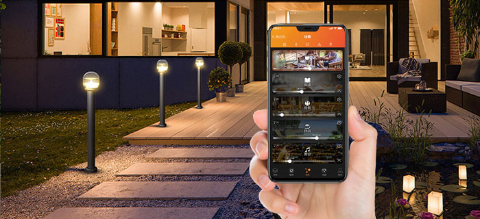 独家首创，手机APP控制太阳能灯具