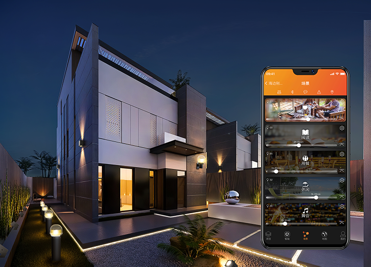 旭日东方SOLARAXY别墅庭院智能照明+网关+智能系统