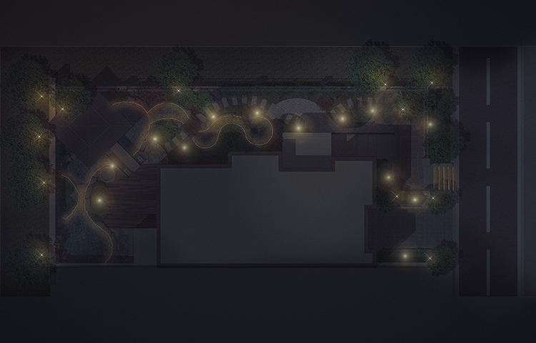 别墅庭院智能家居景观花园智能照明方案