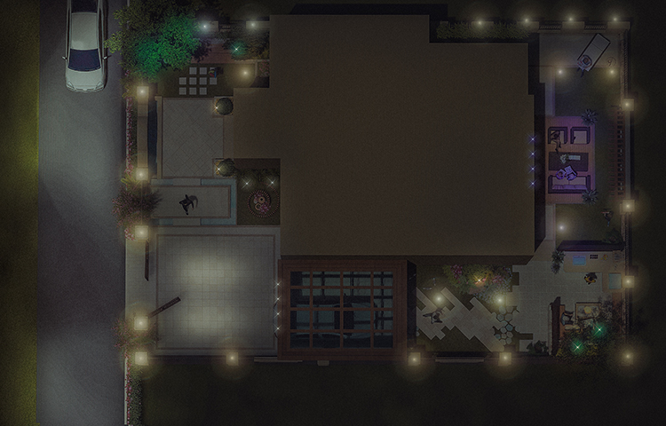 别墅庭院智能家居景观花园智能照明方案05