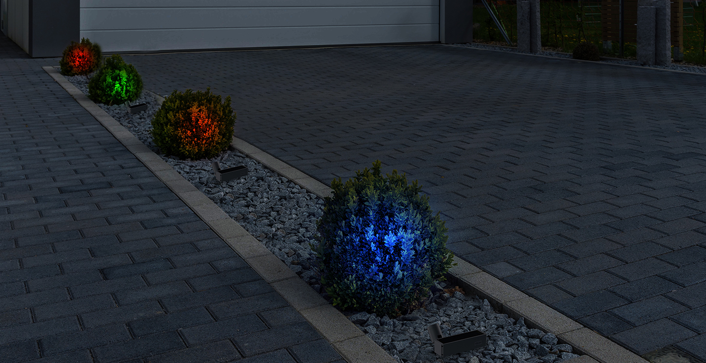 智能照明太阳能地装射灯RGB款