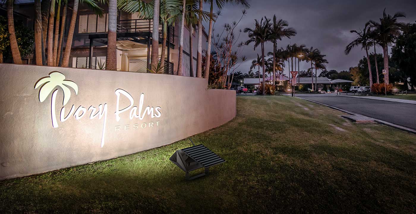 智能照明太阳能投光灯案例1