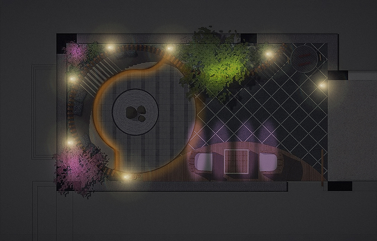 别墅庭院小型智能家居照明方案