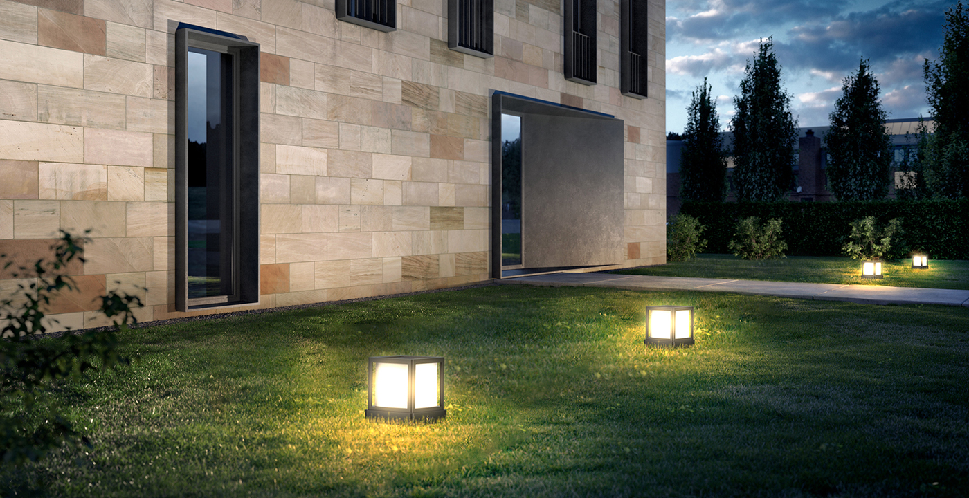 太阳能桌面灯ESL-54草坪案例