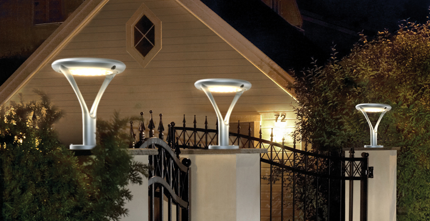 太阳能柱头灯ESL-55安装场景1