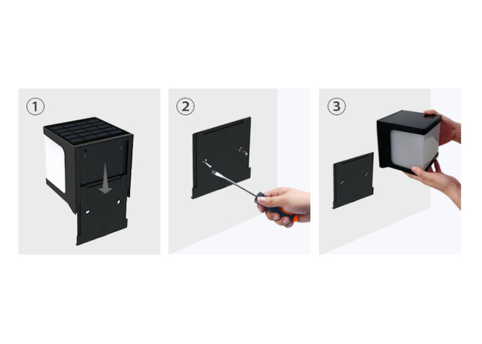 太阳能壁灯SWL-18安装方式