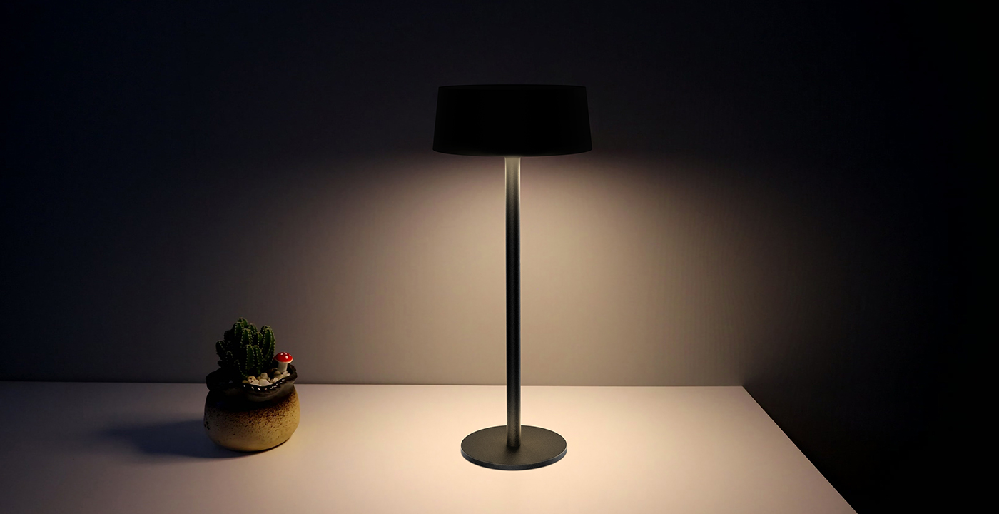 太阳能智能照明语音灯DTL-02黑色客厅应用